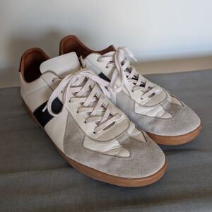 Beckett Simonon White and Navy Suede GAT Sneakers